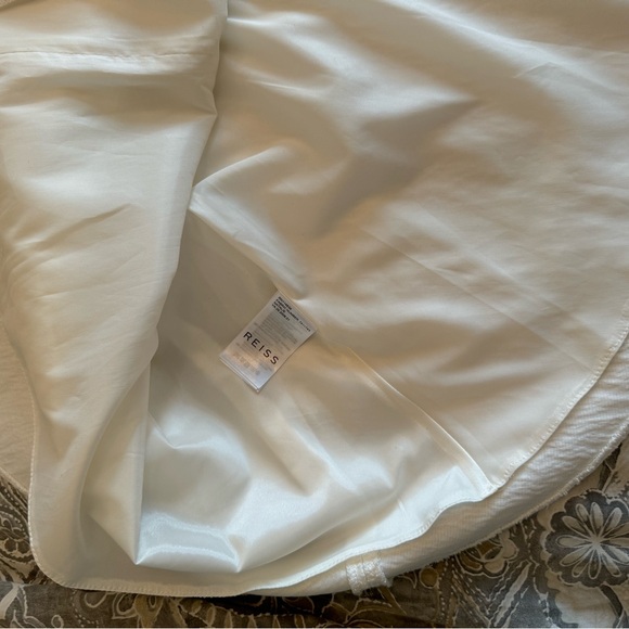 REISS Natalie Cut Out Open Back Flared Dress size US 4 - Picture 6 of 9